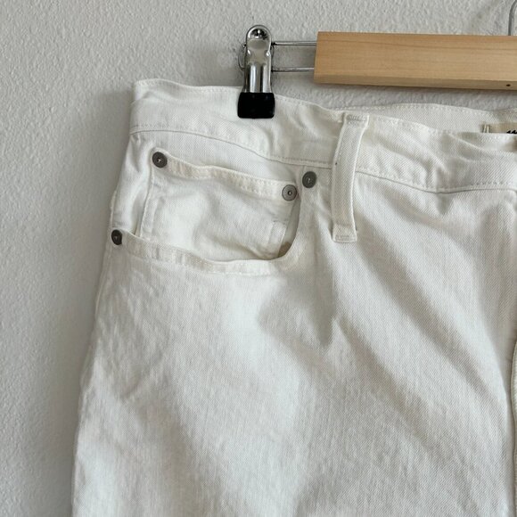 Madewell Jeans 33P White Perfect Vintage High Rise Ankle Denim Stretch - Picture 3 of 10